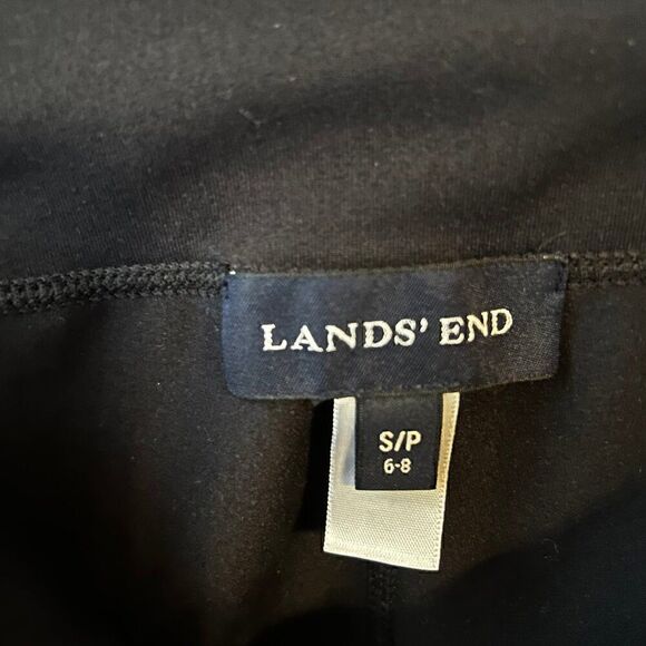 Lands' End Women's Active Pants Small/6/8 Petite Color Black Blue/Green Wai - Picture 3 of 4